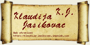 Klaudija Jasikovac vizit kartica